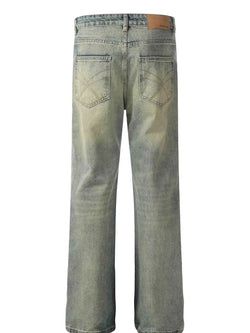 Men's Distressed Straight Leg Jeans