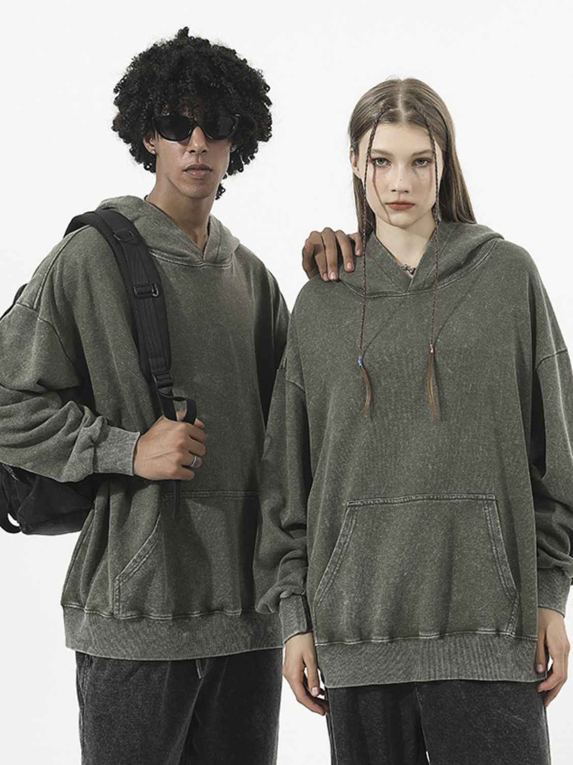 Long Sleeve Hoodie with Pocket - Damned Threads