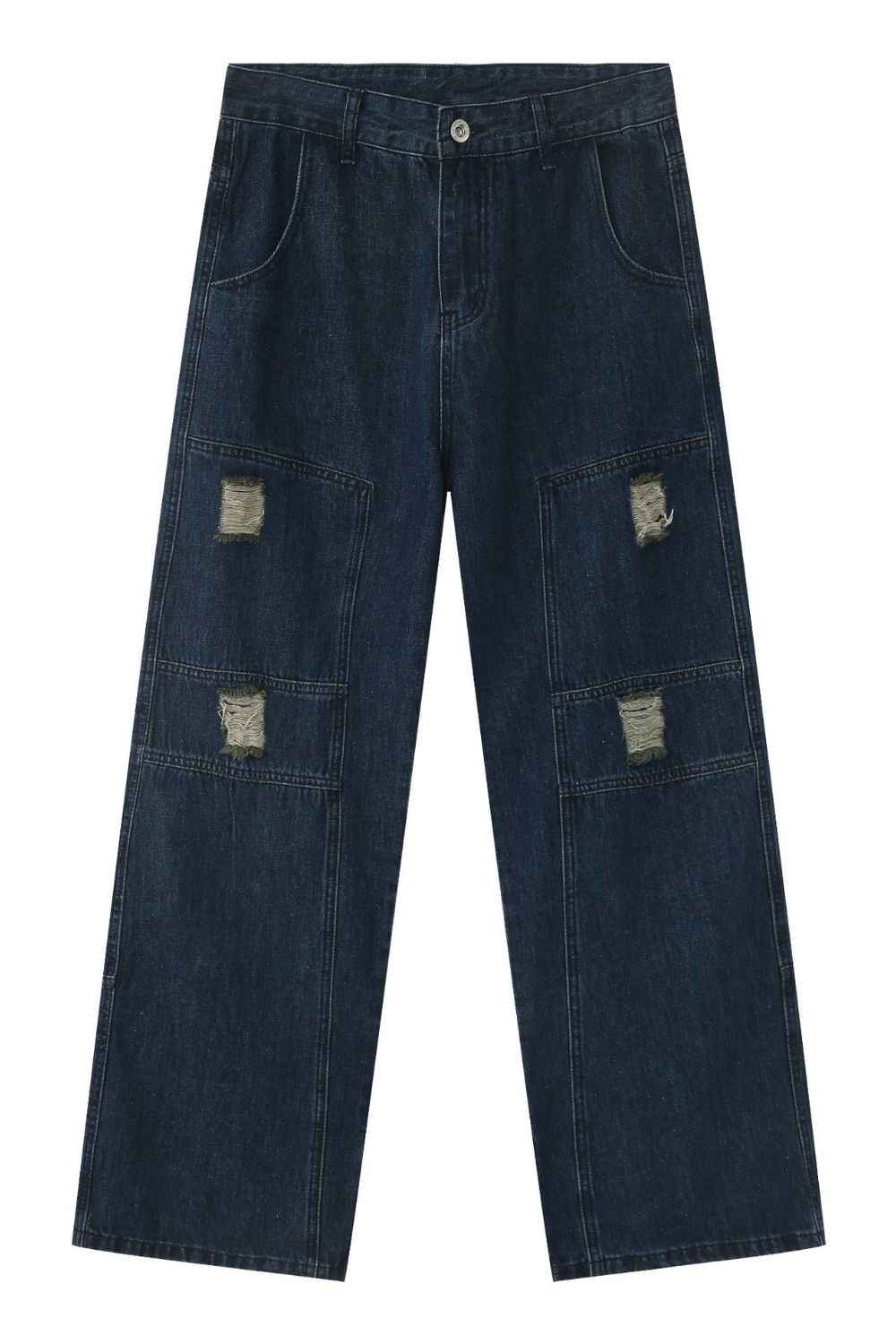 Men's Distressed Jeans with Pockets - Damned Threads