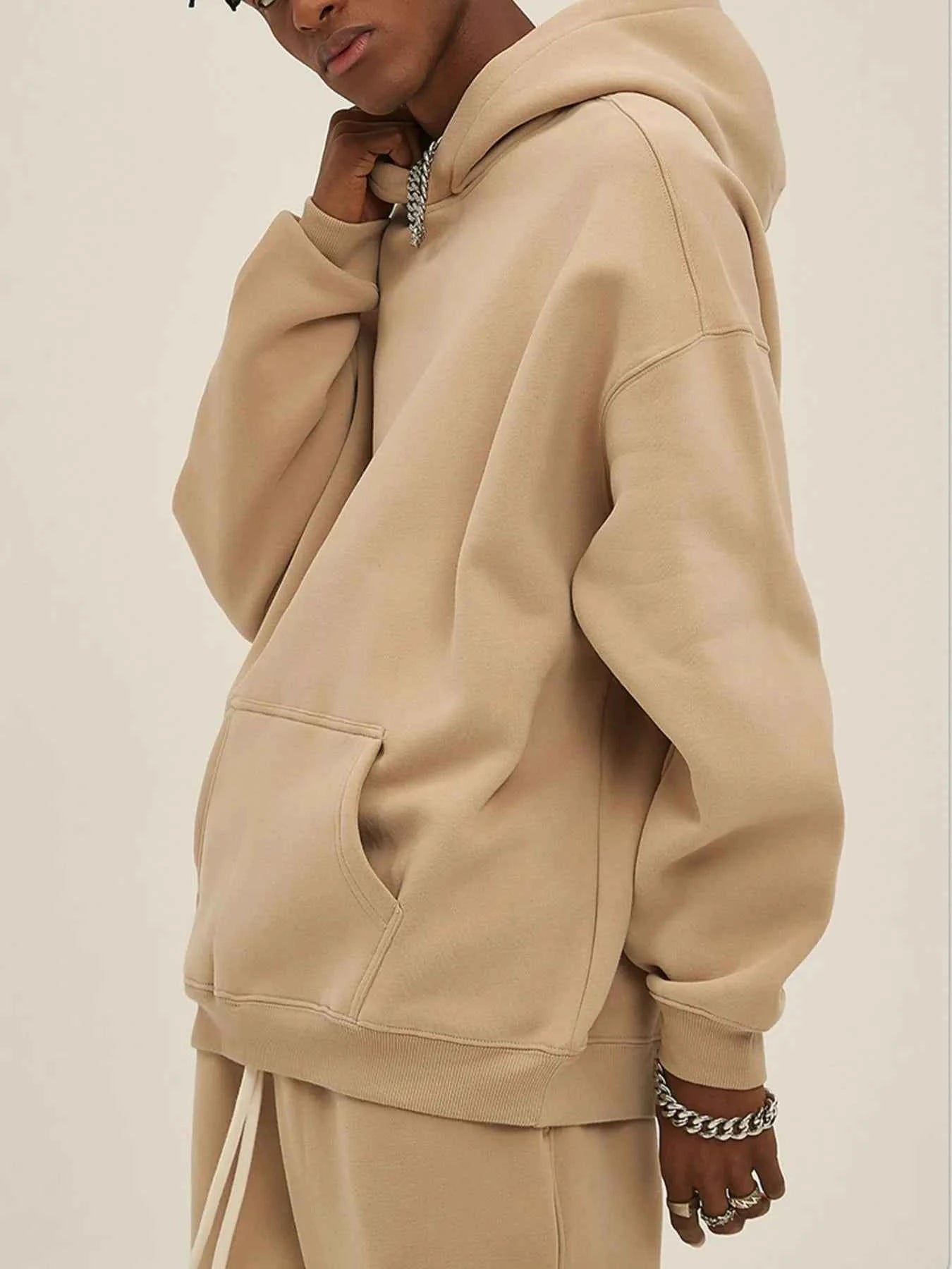 Men's Oversized Pocketed Long Sleeve Hoodie