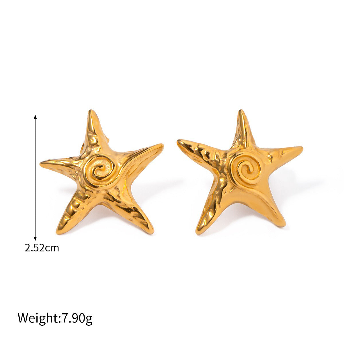 18K Gold-Plated Starfish/Shell/Conch/Bee-Shaped Earrings - Damned Threads