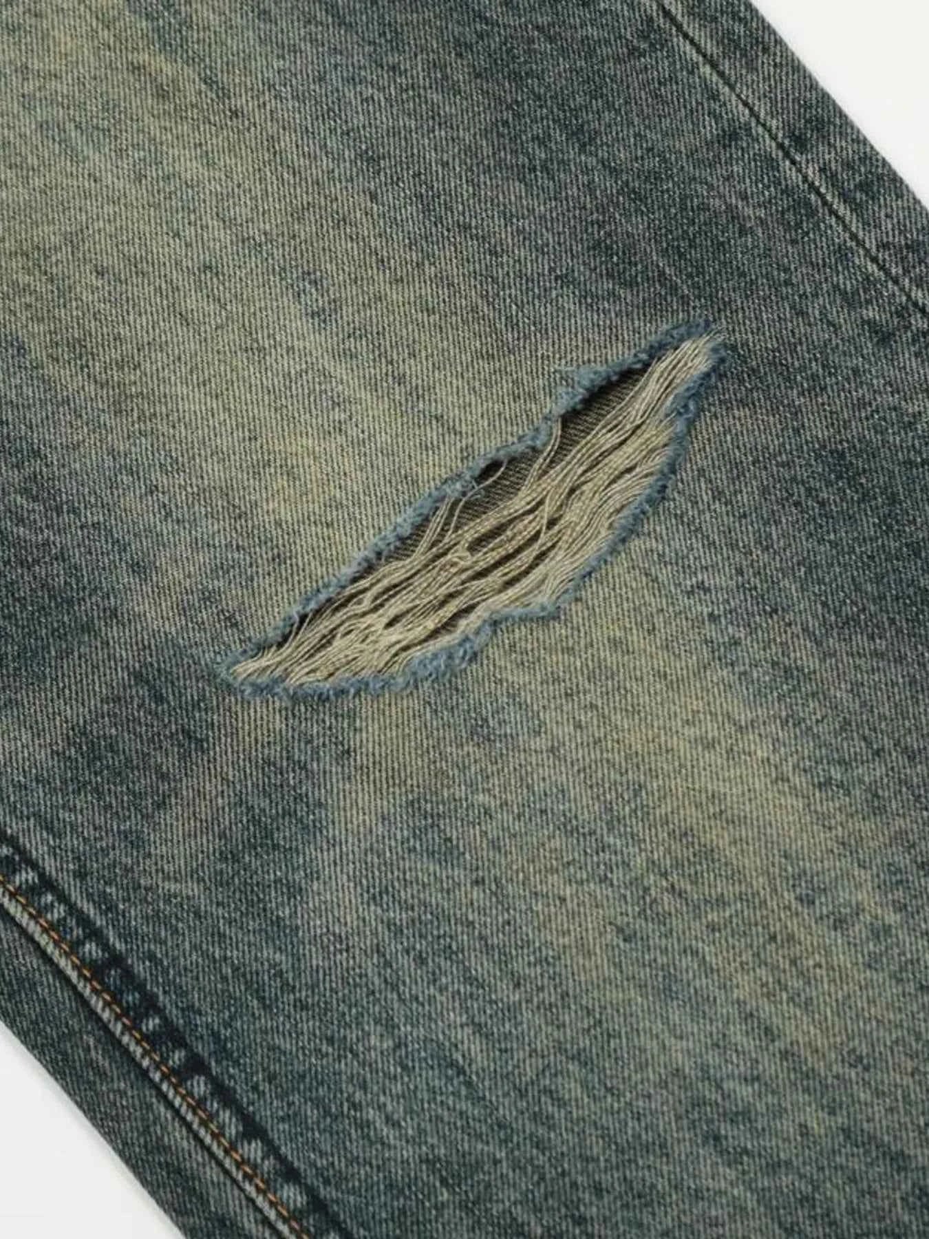 Men's Vintage Distressed Flare Jeans