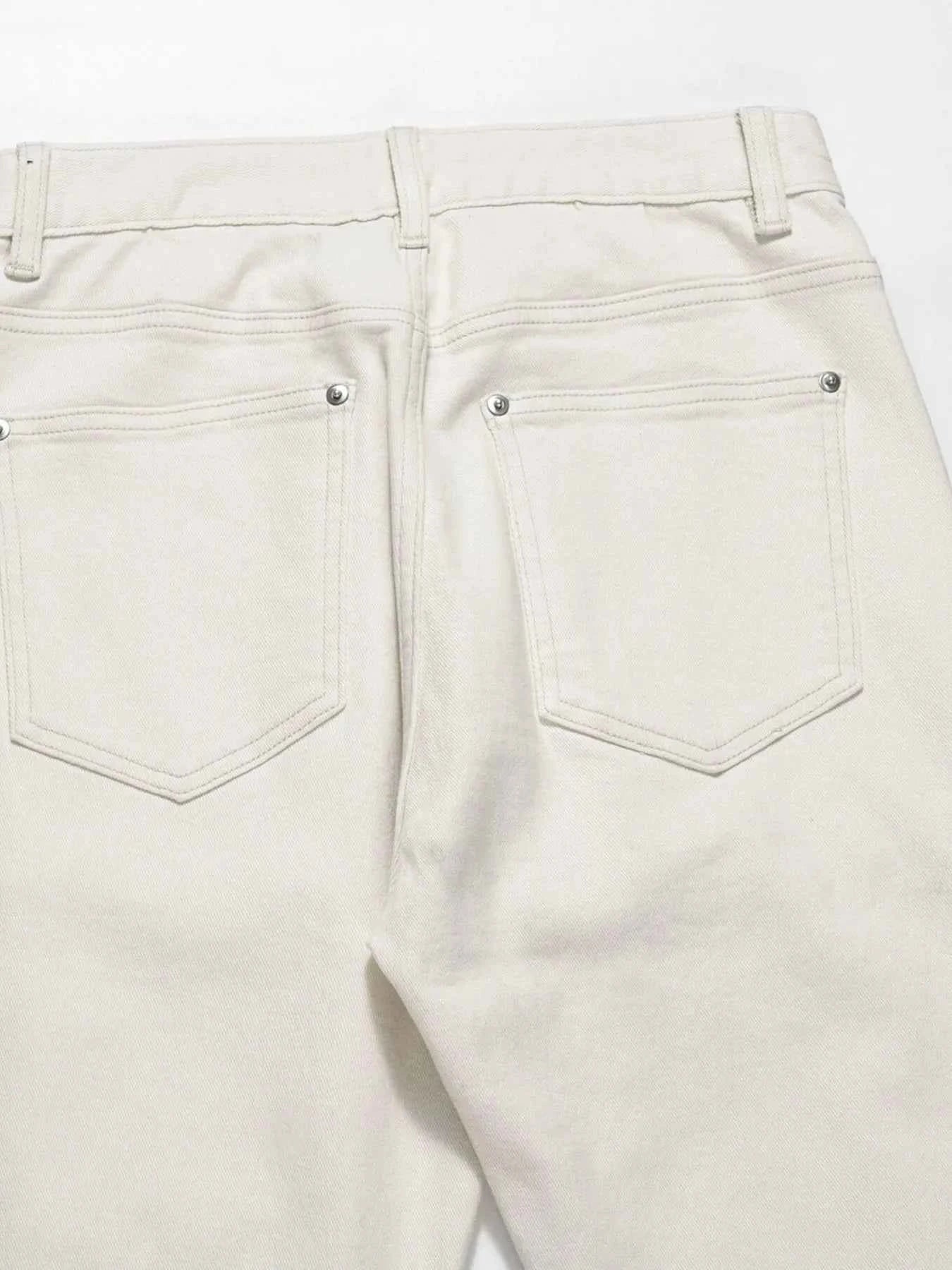 Men's Multi-Pocket Pants with Zipper Details