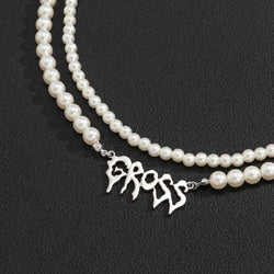 Gross Double Layer Pearl Necklace - Damned Threads