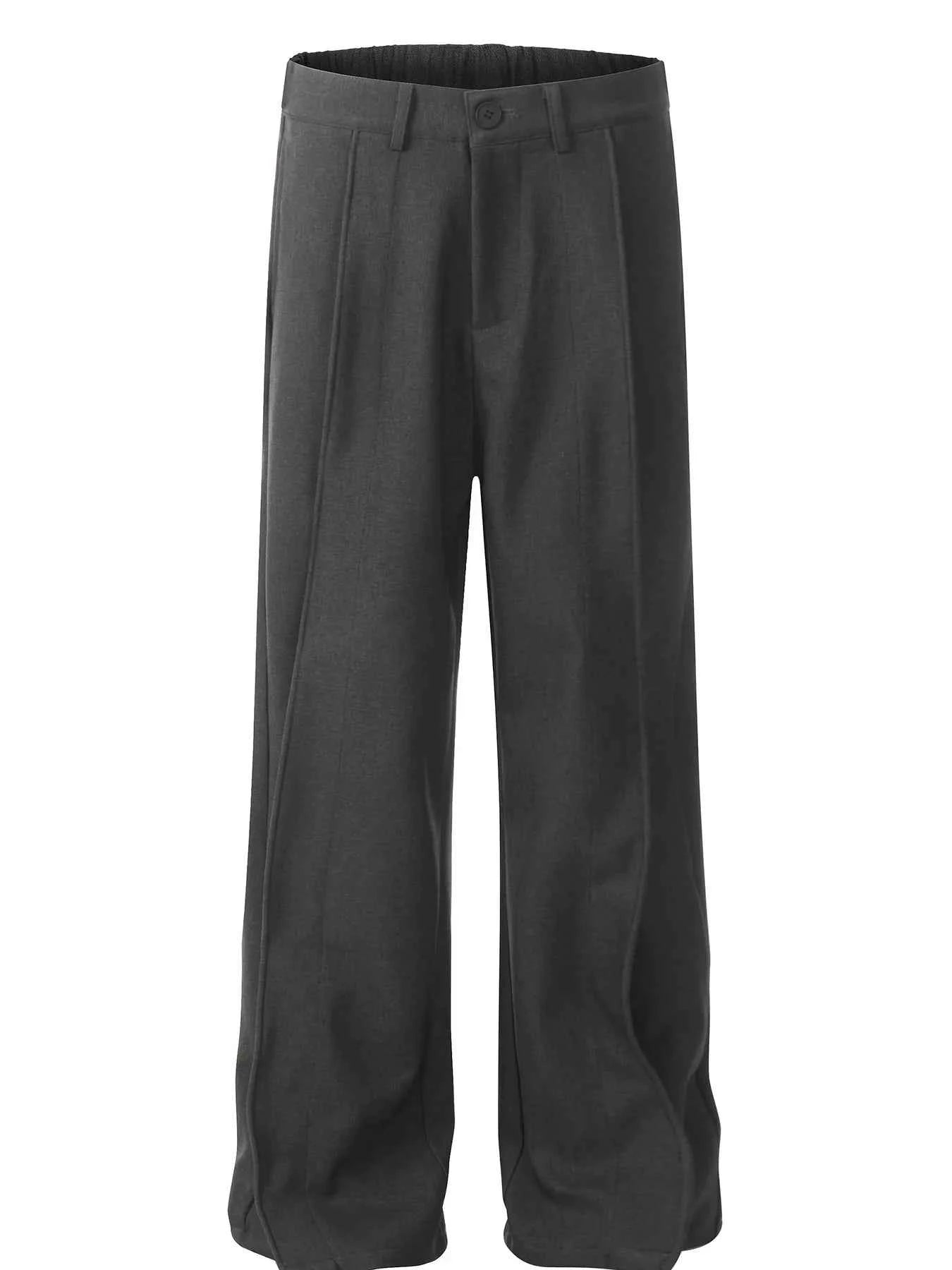 Men's Wide Leg Pants with Pleated Front