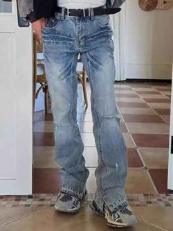 Men's Distressed Raw Hem Jeans - Damned Threads