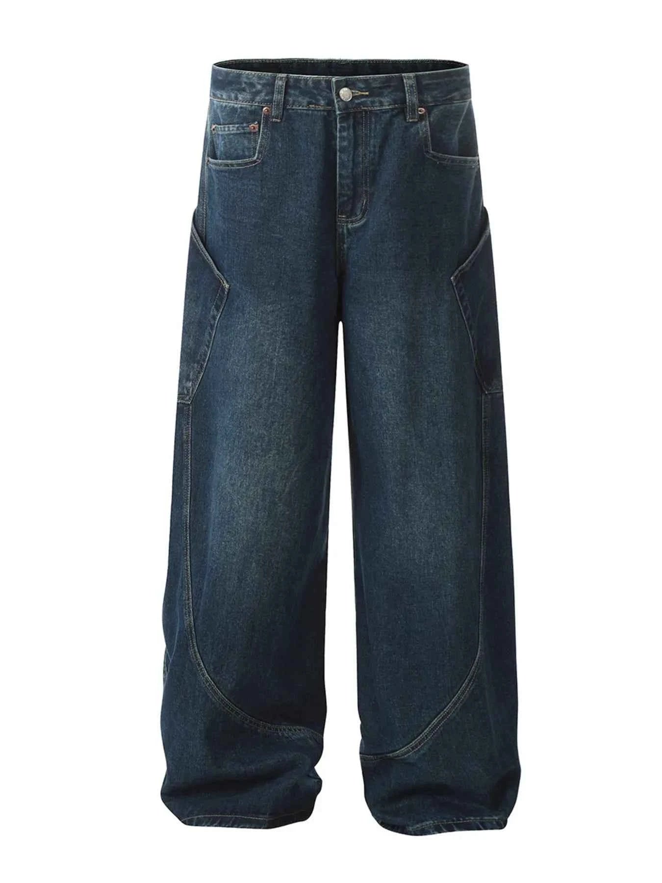 Men's Wide Leg Cargo Jeans