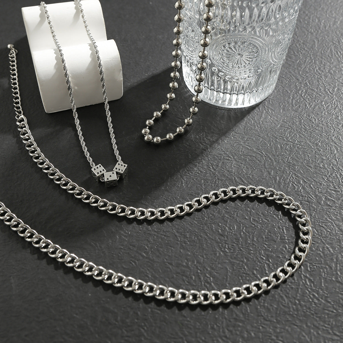 Three-Layer Stacked With Dice Necklace - Damned Threads