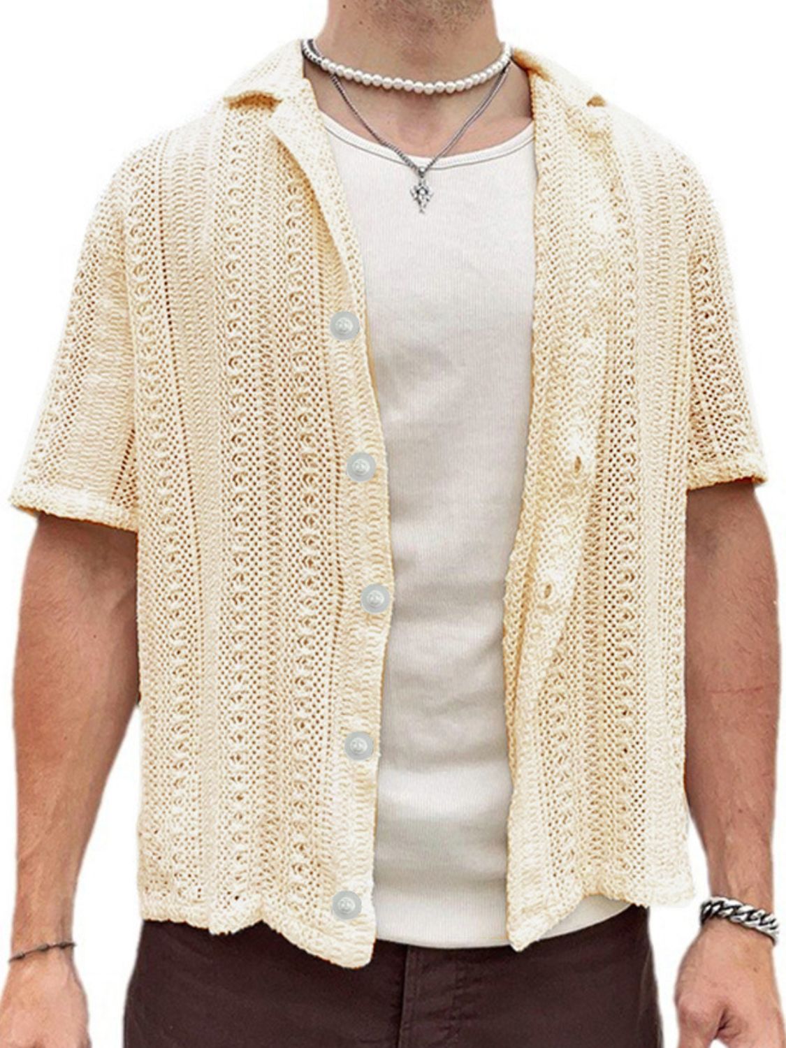 Men's Full Size Button Down Short Sleeve Shirt Plus Size - Damned Threads