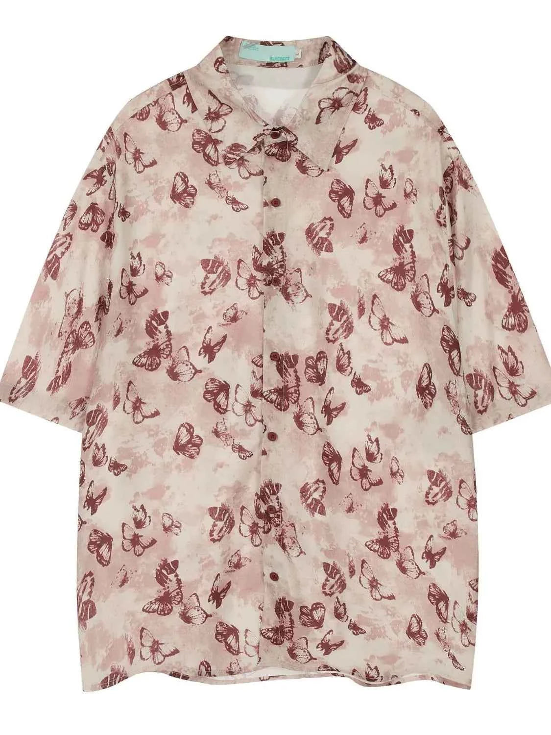 Men's Printed Oversized Short Sleeve Shirt