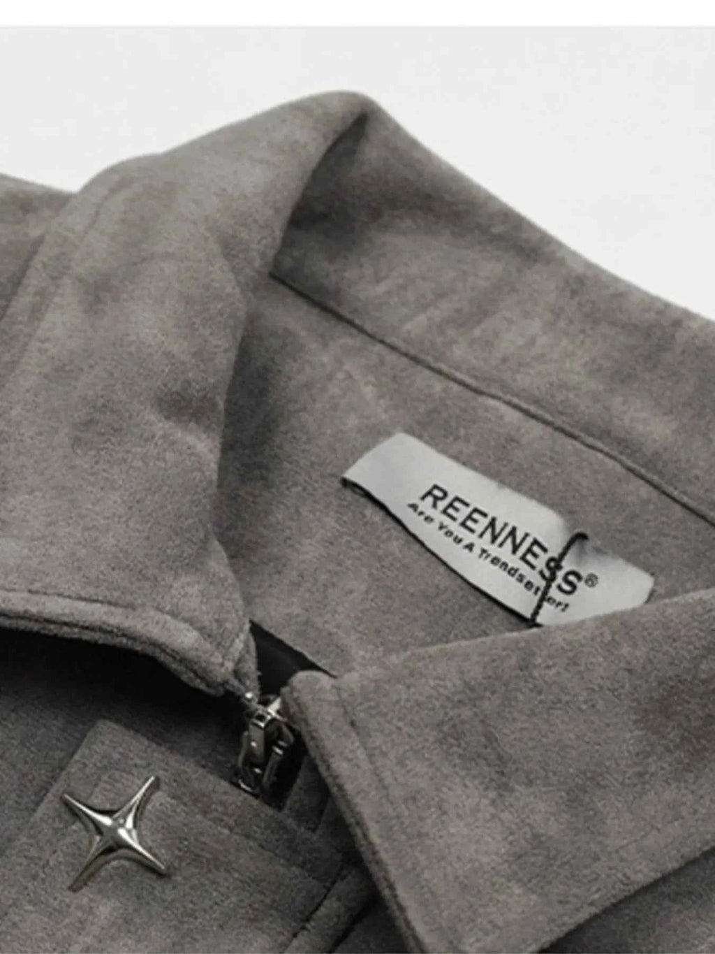 Men's Collared Neck Long Sleeve Jacket