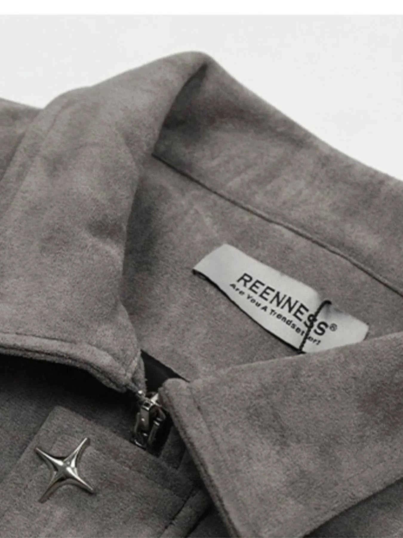 Men's Collared Neck Long Sleeve Jacket
