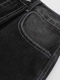 Men's Vintage Washed Wide Leg Denim Jeans
