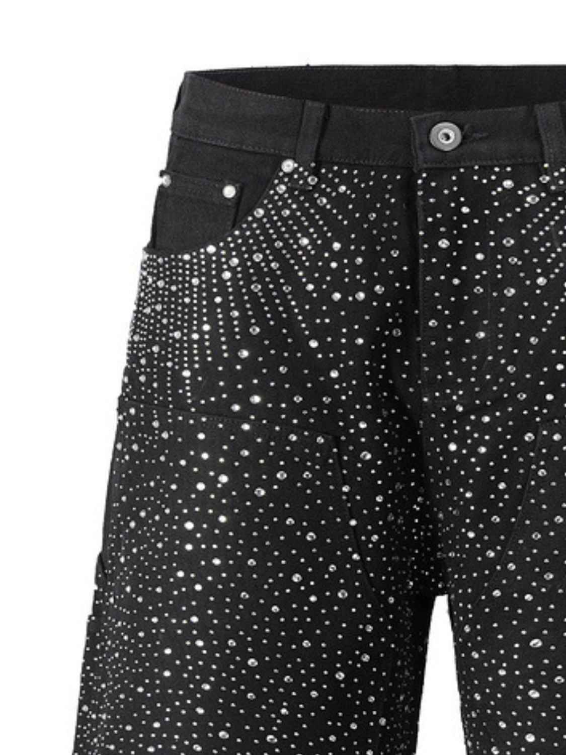 Men's Rhinestone Shorts with Pockets - Damned Threads