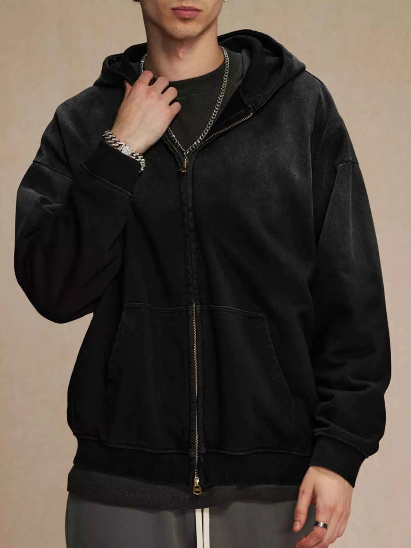 Men's Zip Up Long Sleeve Hoodie