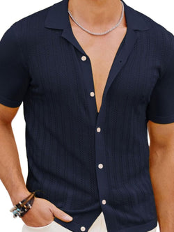 Men's Full Size Button Down Short Sleeve Shirt Plus Size - Damned Threads