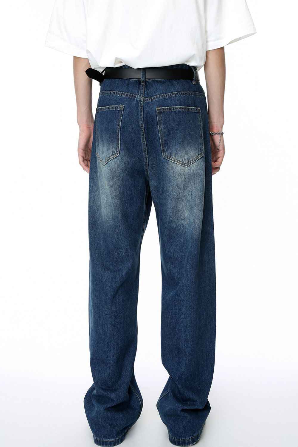 Men's Distressed Applique Straight Jeans - Damned Threads