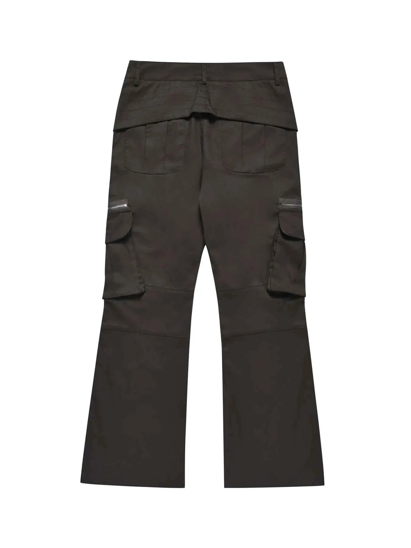 Men's Multi-Pocket Flared Cargo Pants