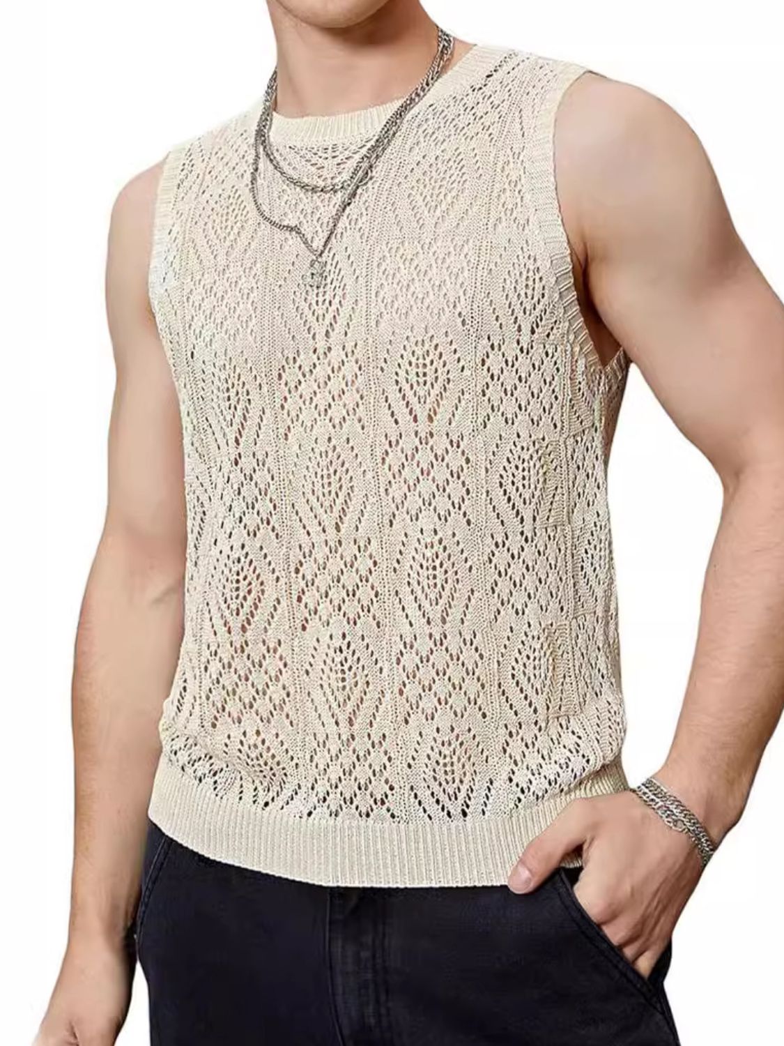 Men's Round Neck Tank - Damned Threads