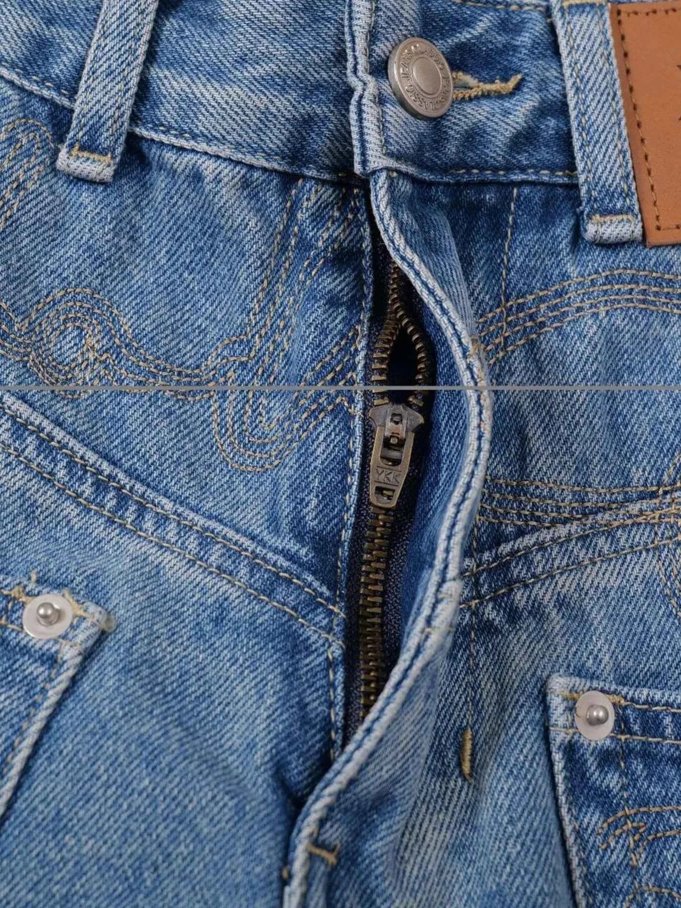 Basic style Oversized Wide leg Jeans