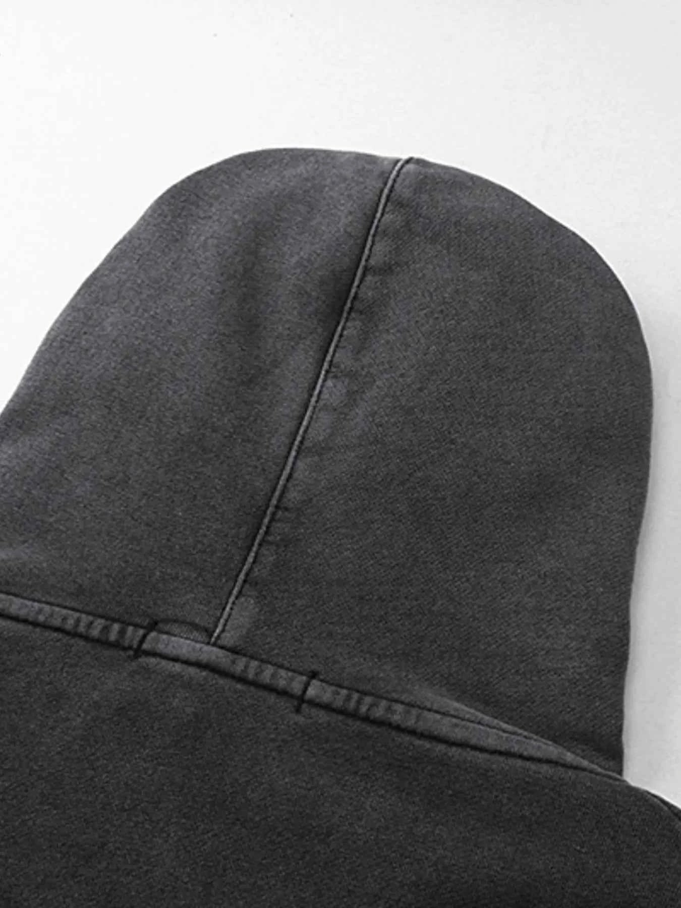 Men's Zip Up Washed Oversized Hoodie