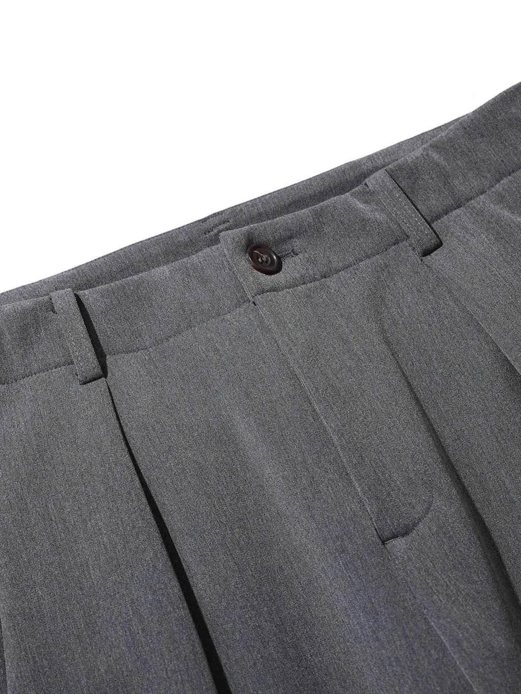Men's High Waist Pleated Curved Pants