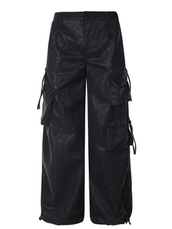 Men's Wide Leg Cargo Pants with Multiple Pockets