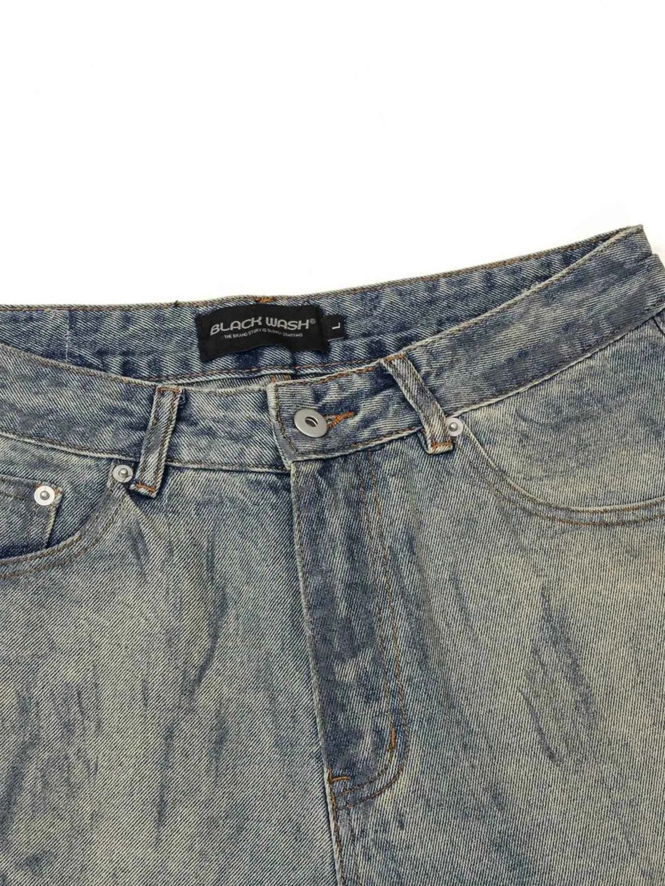 Men's Vintage Washed Wide Leg Jeans