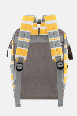 Himawari Striped Waterproof Nylon Backpack Bag with Side Pockets - Damned Threads