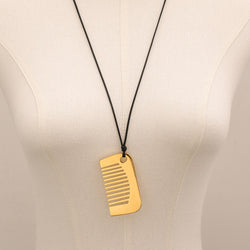 18K Gold-Plated Comb-Shaped Necklace - Damned Threads
