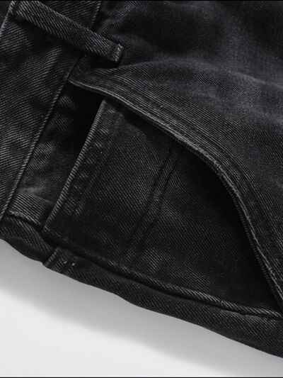 Men's Full Size Washed Straight Leg Jeans Plus Size - Damned Threads
