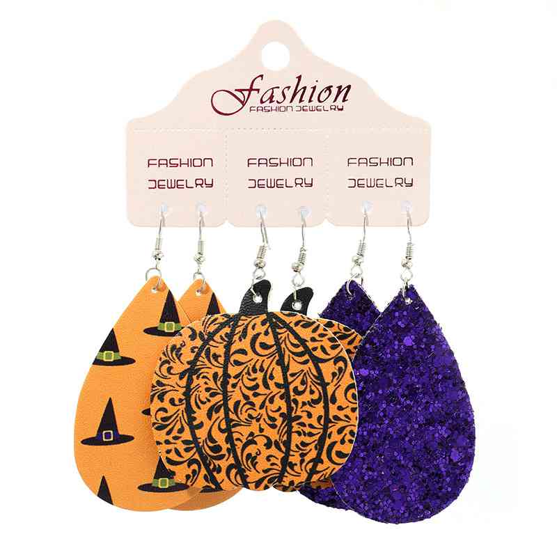 Teardrop Shape Halloween Theme Dangle Earrings - Damned Threads