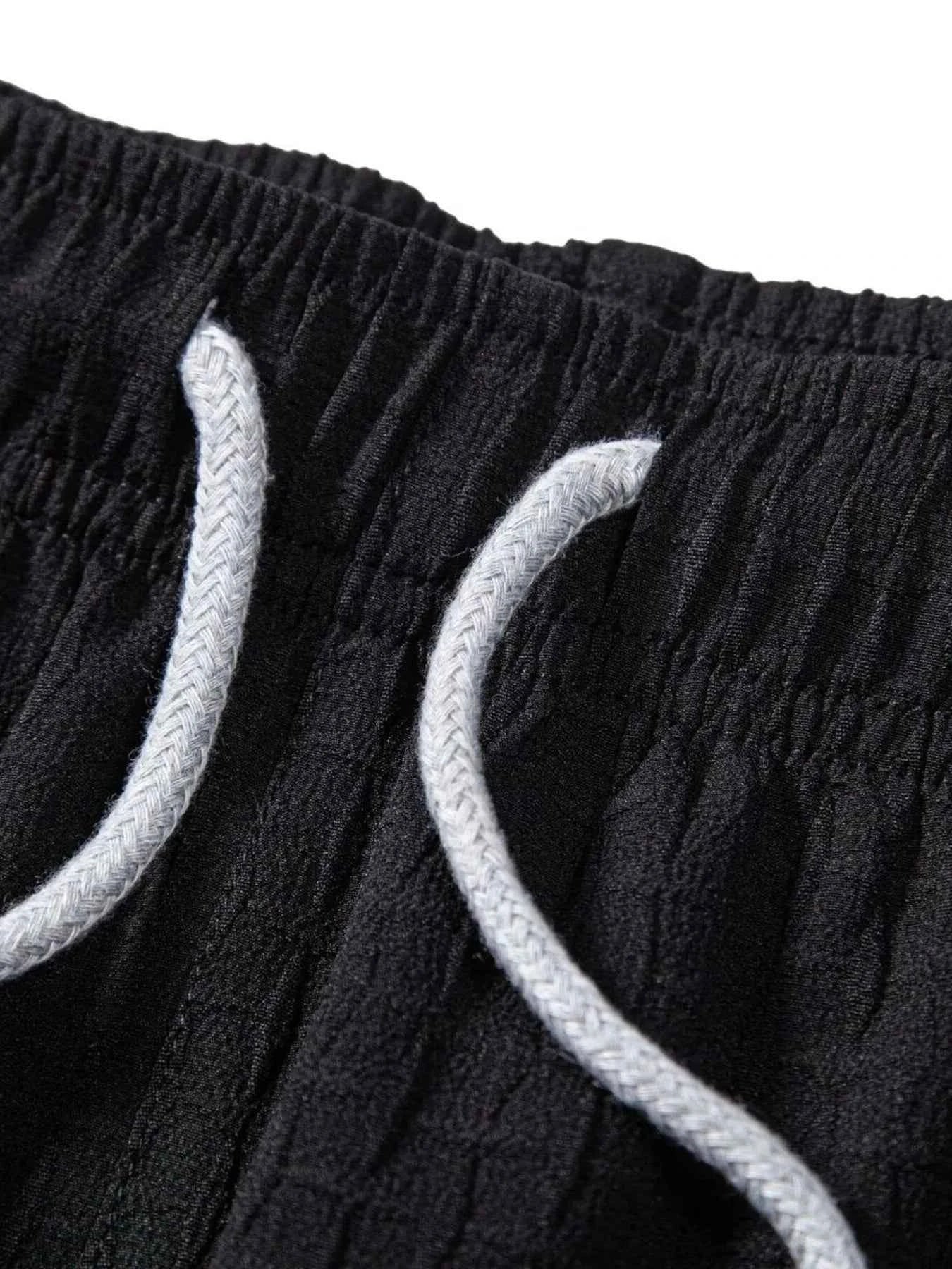Men's Classic Textured Shorts with Elastic Waist