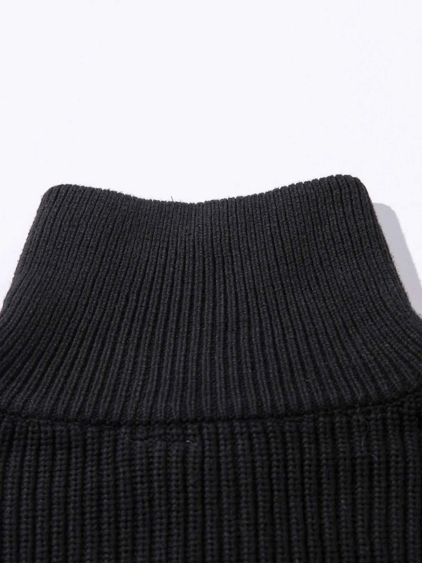 Men's Raw Hem Zip Up Cardigan