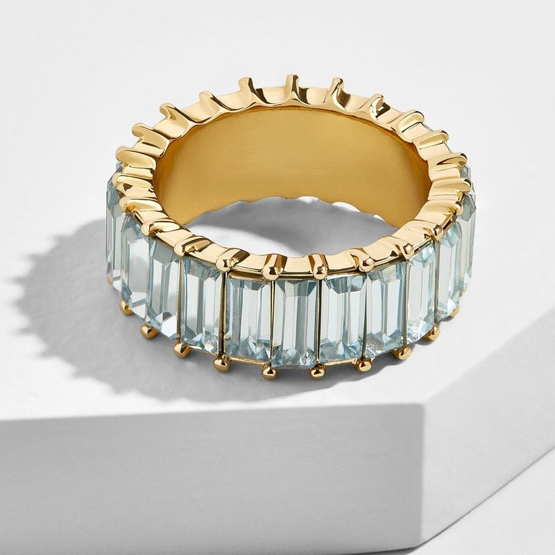 18K Gold Colorful Gem-Stacked Ring - Damned Threads