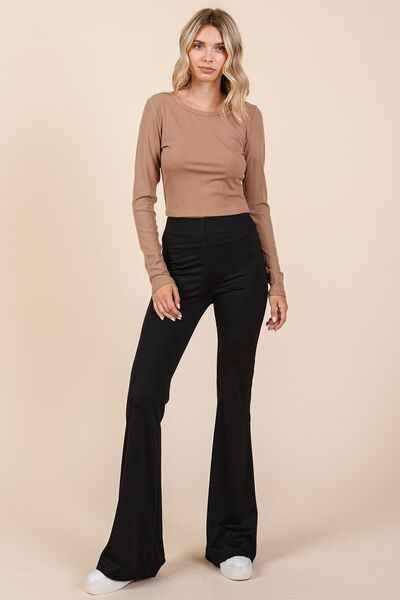 Mittoshop Stretchy Soft Elastic Waist Flare Pants - Damned Threads