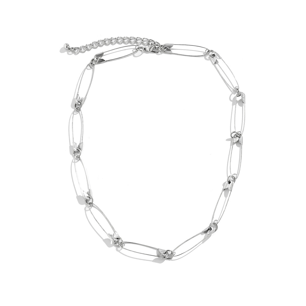 Safety Pin Chain Necklace - Damned Threads