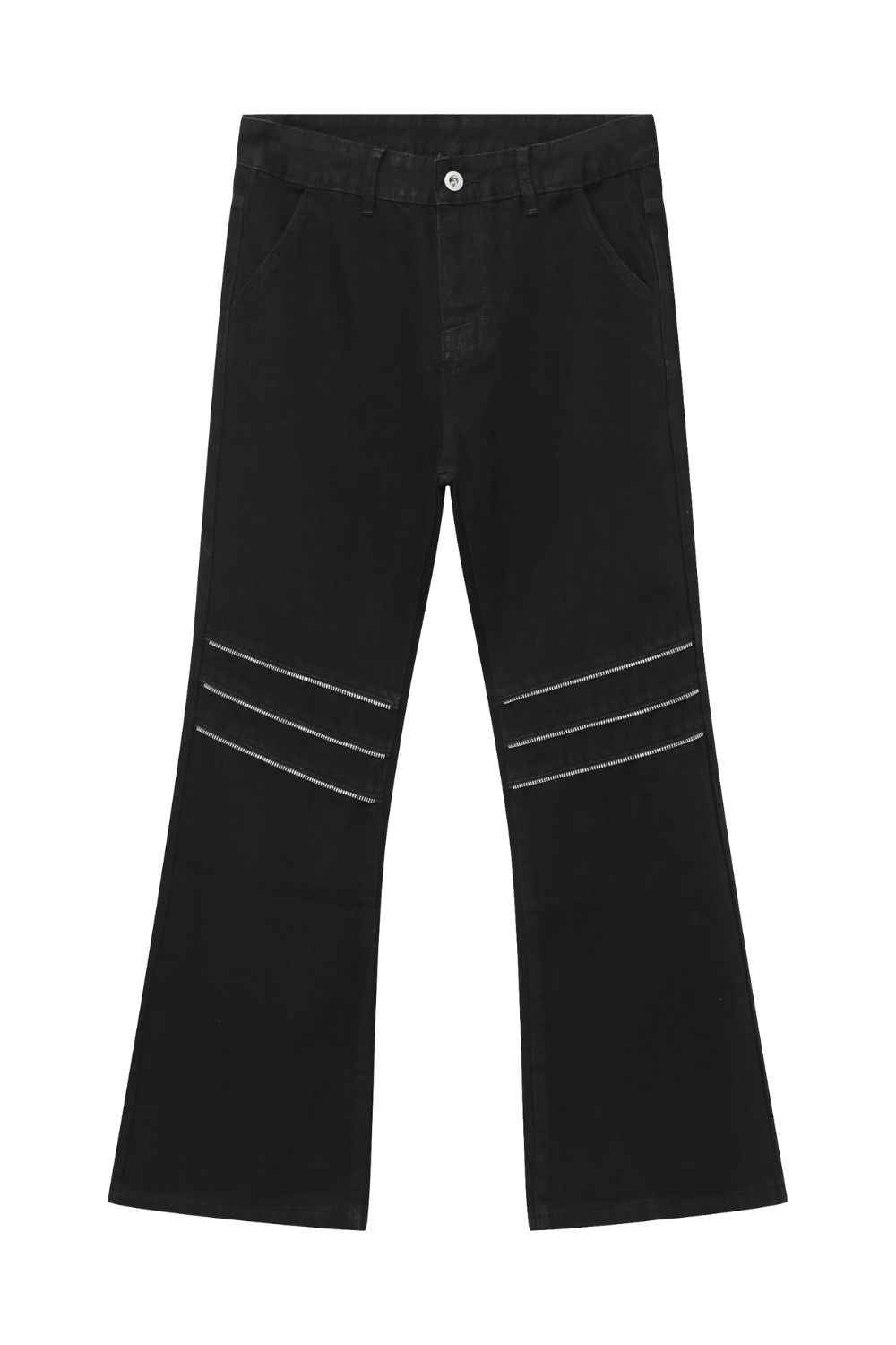 Men's Bootcut Knee Stipe Jeans With Pockets - Damned Threads