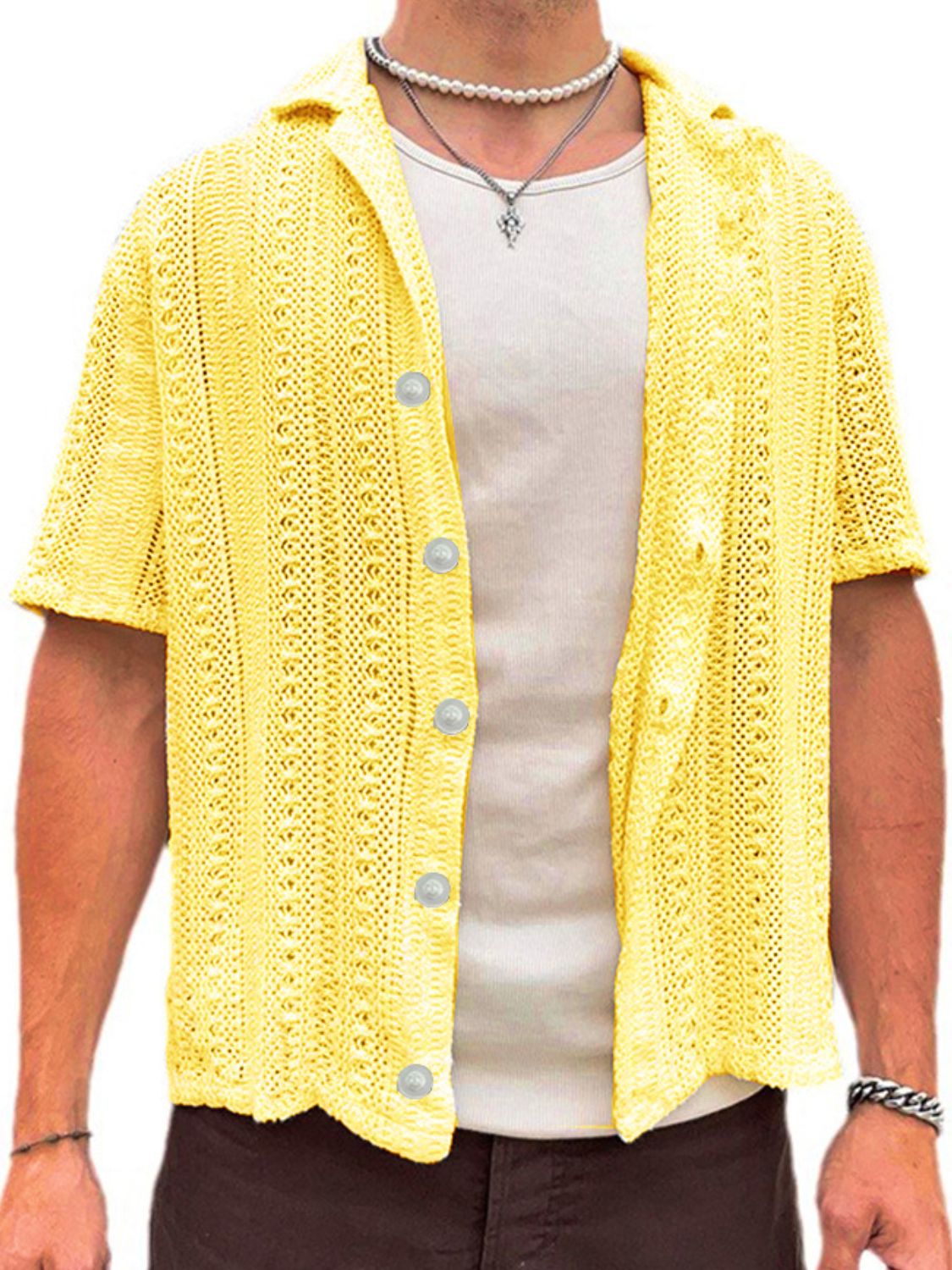 Men's Full Size Button Down Short Sleeve Shirt Plus Size - Damned Threads