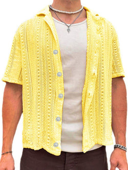 Men's Full Size Button Down Short Sleeve Shirt Plus Size - Damned Threads