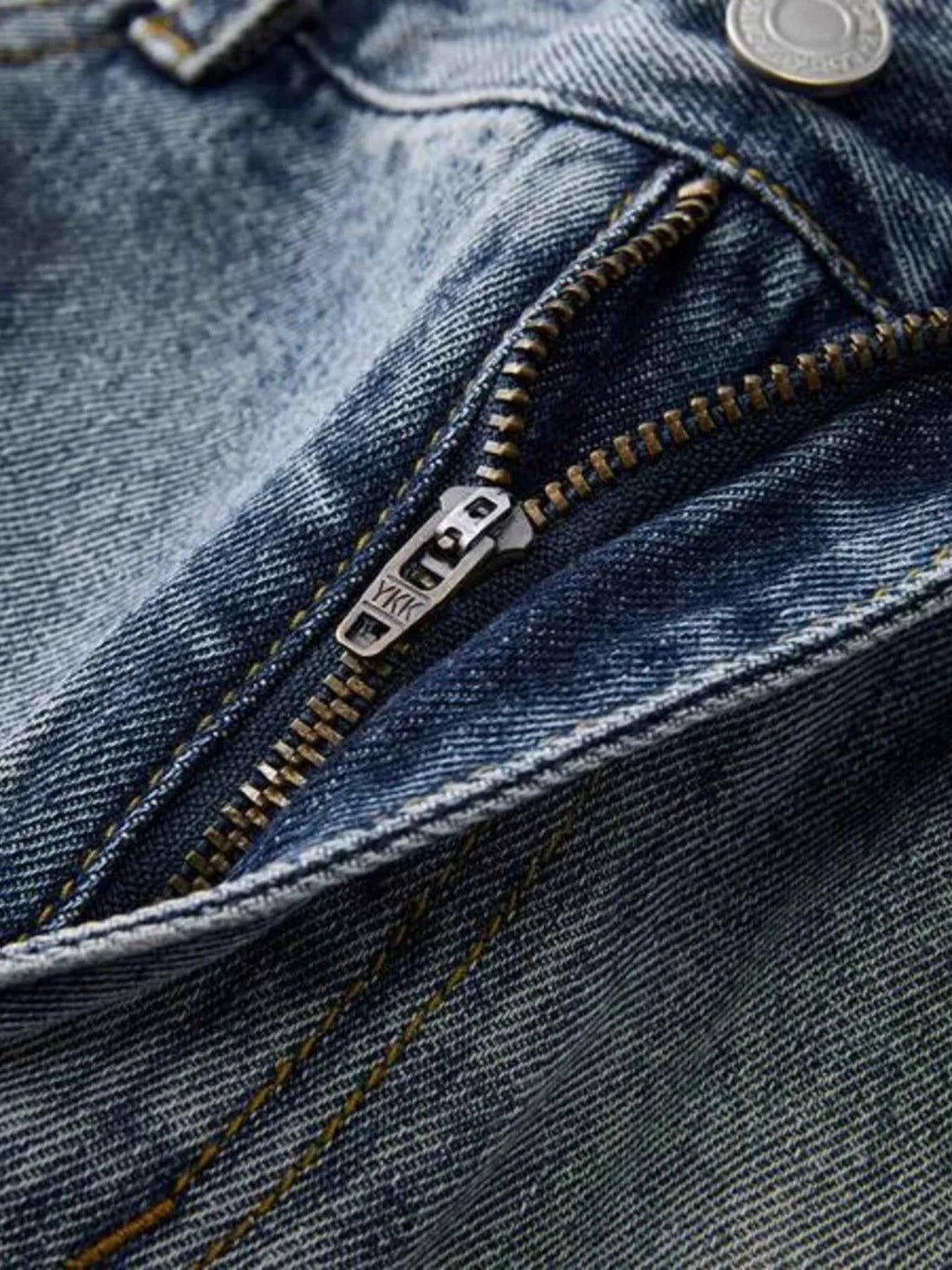 Men's Full Size Wash Wide Leg Jeans Plus Size