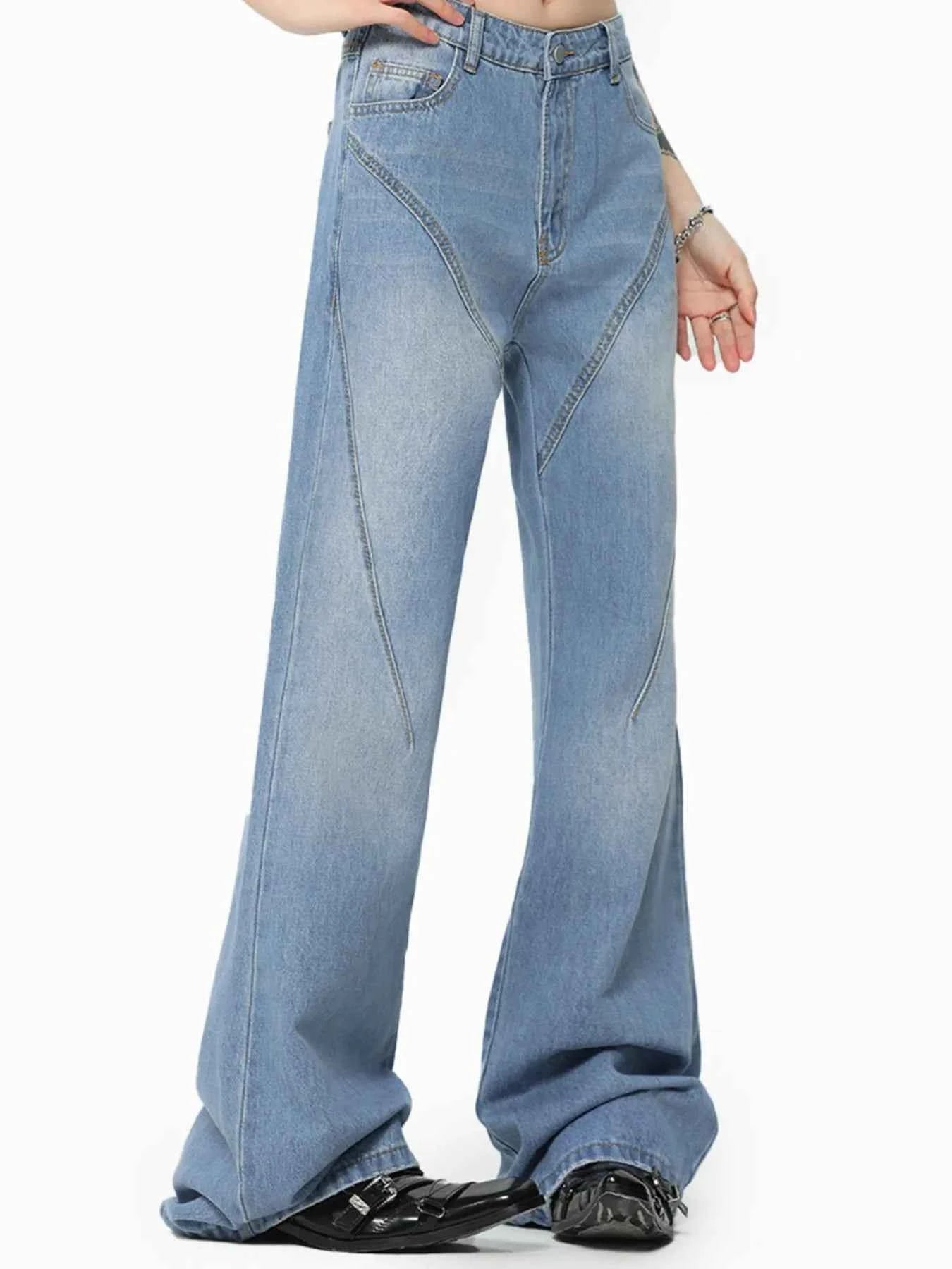 Men's Vintage Washed Wide Leg Jeans