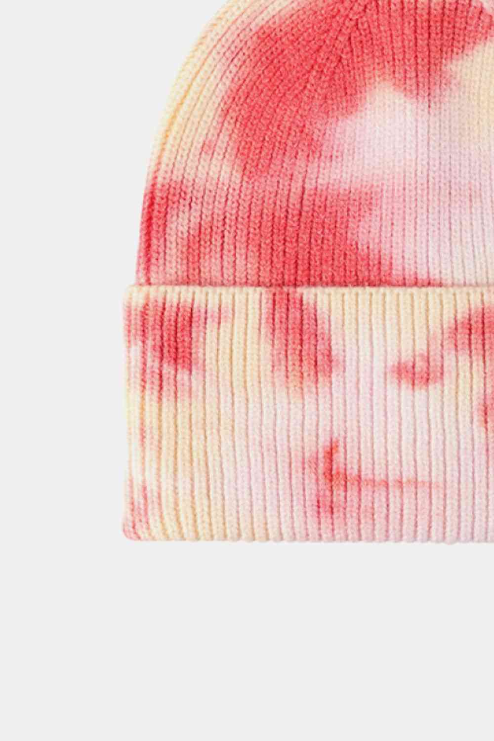 Tie-Dye Cuffed Rib-Knit Beanie Hat - Damned Threads