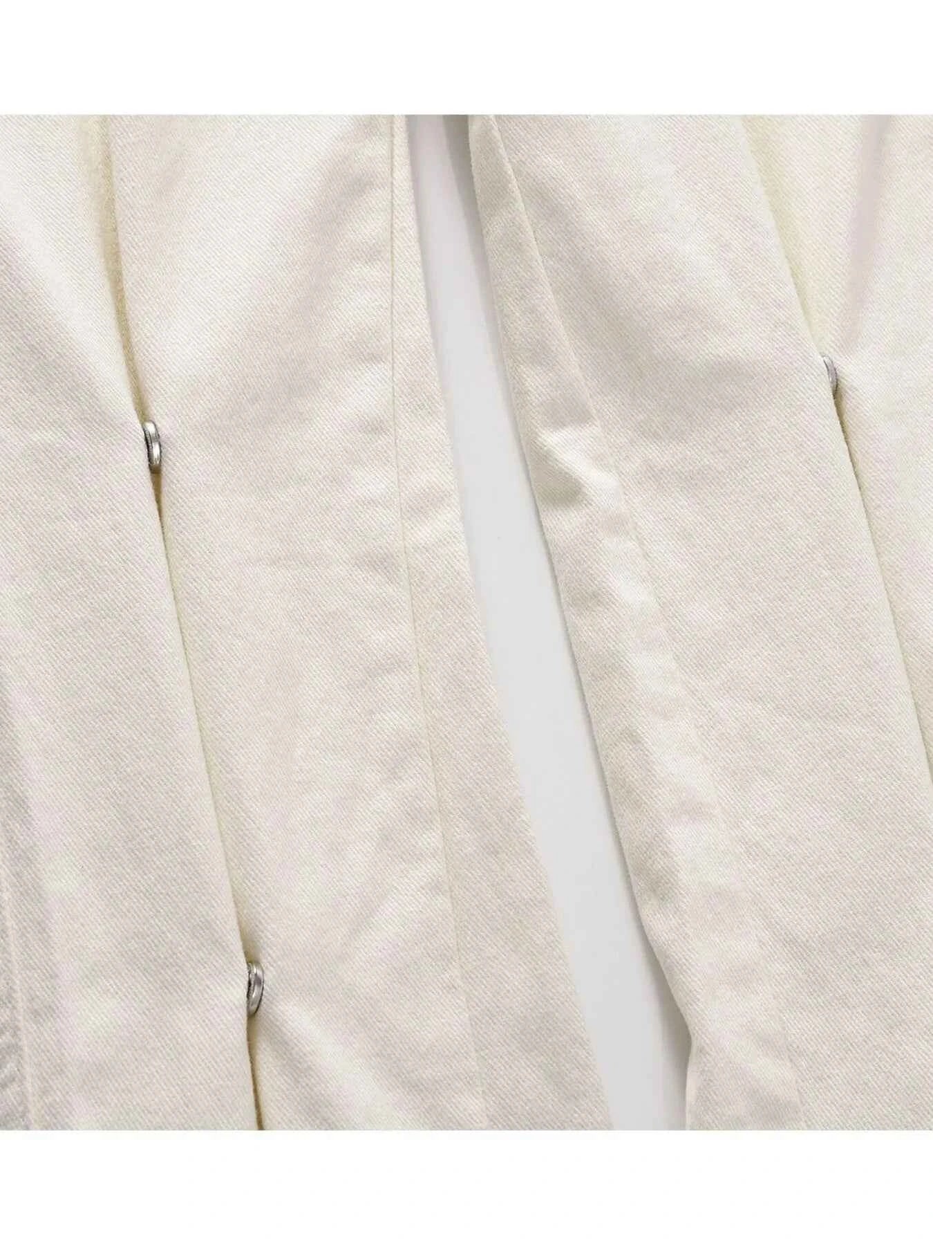 Men's Slim Straight Jeans with Snap Detail