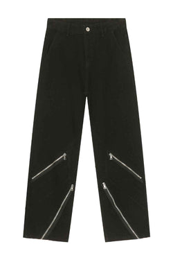 Men's Loose Fit Zip Jeans - Damned Threads
