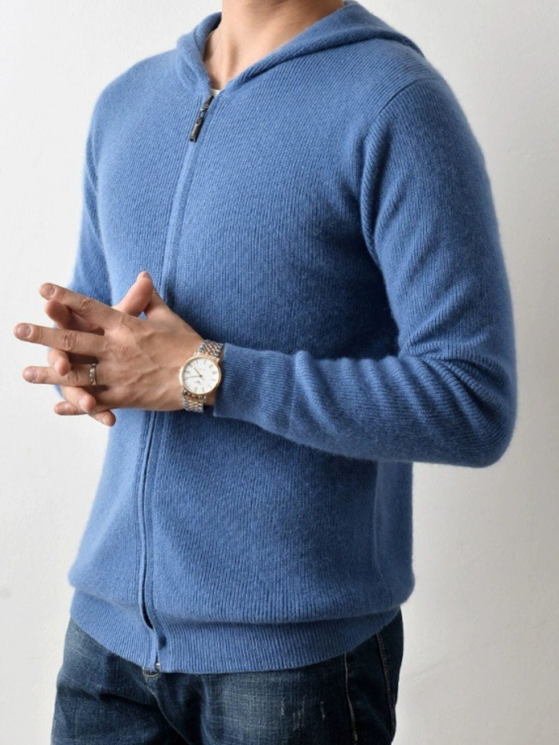 Men's Plus Size Zip Up Long Sleeve Hooded Cardigan - Damned Threads