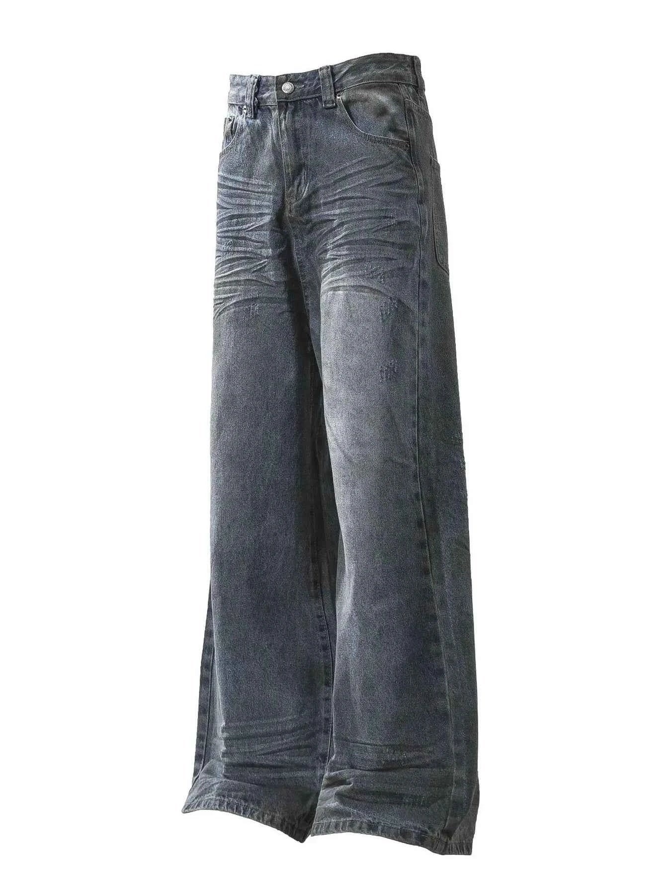 Men's Vintage Wash Wide Leg Jeans