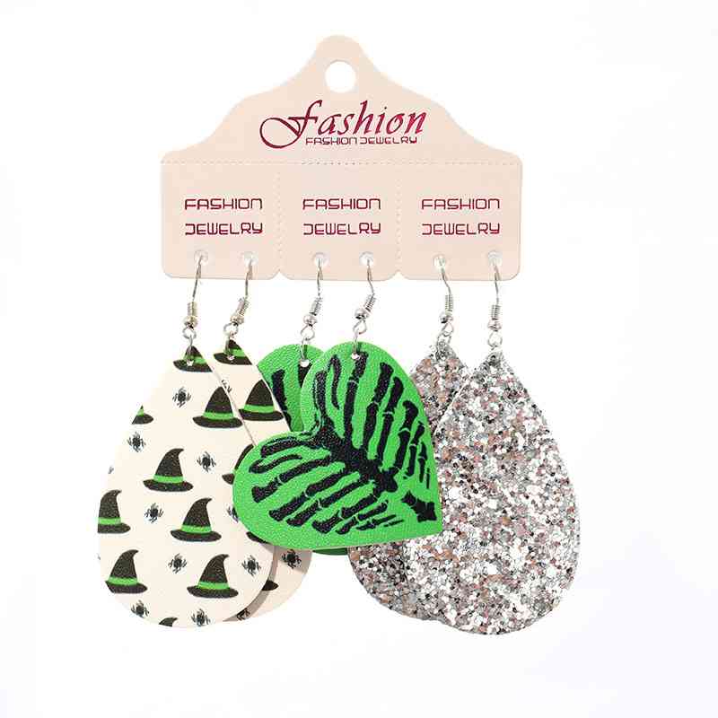 Teardrop Shape Halloween Theme Dangle Earrings - Damned Threads