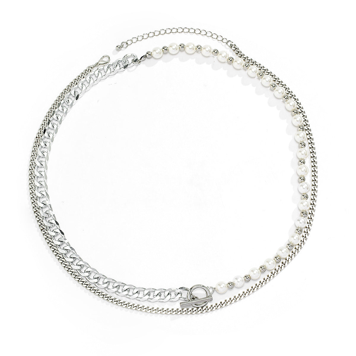 Fashion-Splicing Pearl Double Layer Necklace - Damned Threads