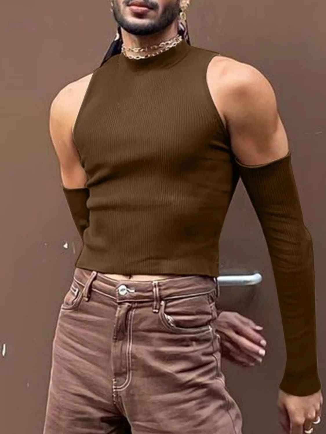 Men's Cold Shoulder Long-Sleeve Tank - Damned Threads